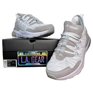LA Gear Runyon Running Sneakers White Gray Women's Size 7 Legacy Collection 90s